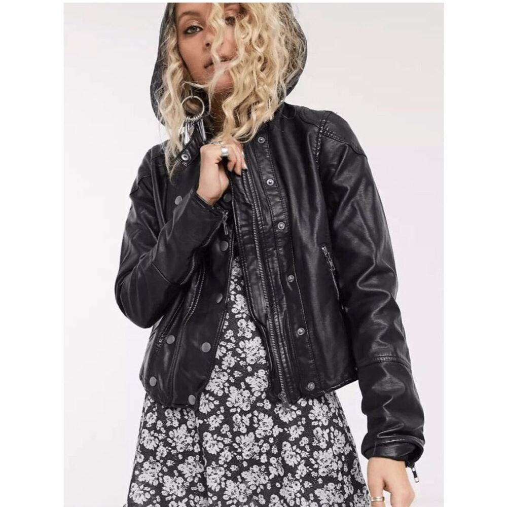 Free People Dawn Vegan Faux Leather Jacket - Picture 5 of 16